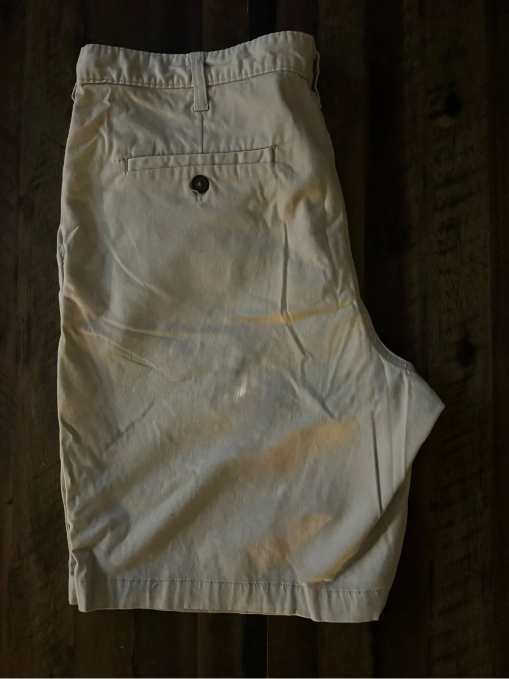 George Men's Flat Front Shorts - Cream/Tan